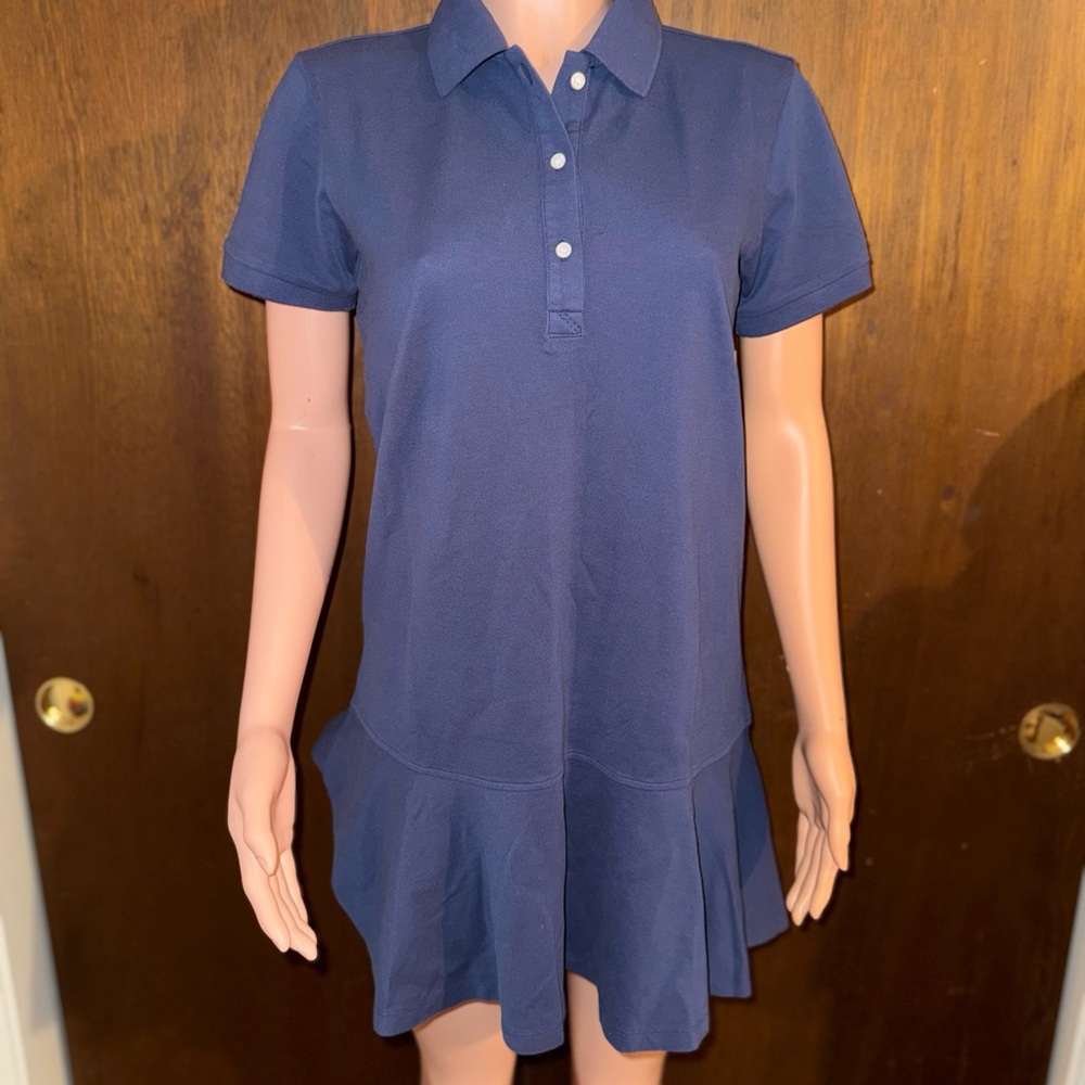 Tuckernuck Blue and White Pleated Mini Dress